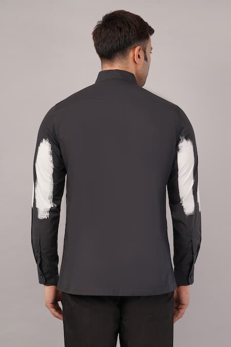 Abraham And Thakore Brushstroke Pattern Shirt