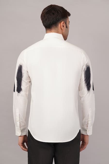 Abraham And Thakore Brushstroke Pattern Shirt