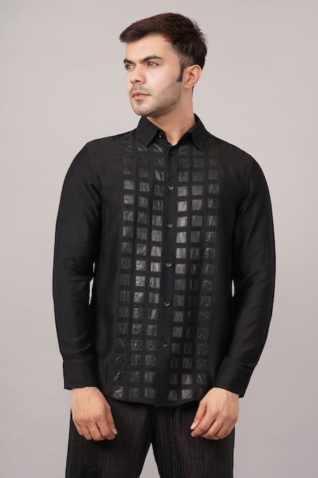 Abraham And Thakore Foil Applique Shirt