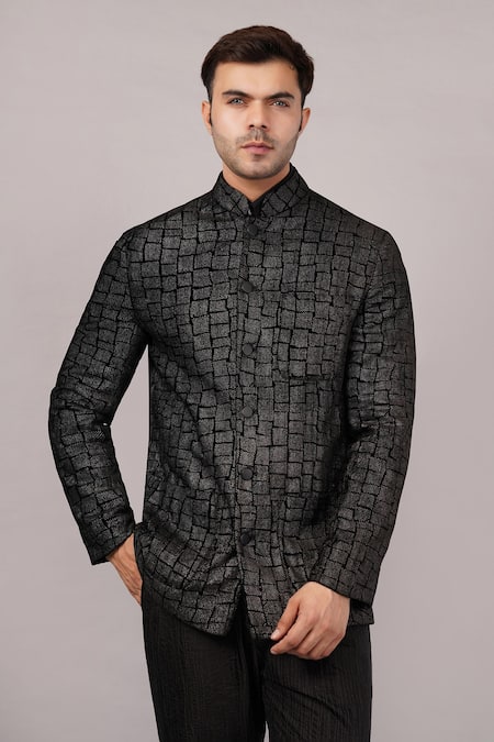 Abraham And Thakore Velvet & Foil Jacket