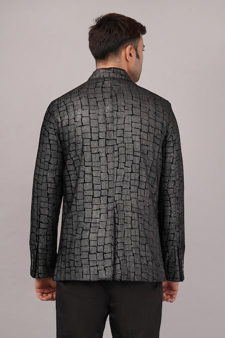 Abraham And Thakore Velvet & Foil Jacket