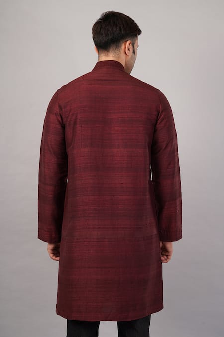 Abraham And Thakore Sequin Dash Pattern Kurta