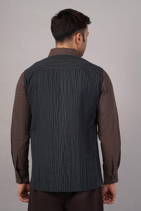 Abraham And Thakore Crazy Quilt Pattern Shirt