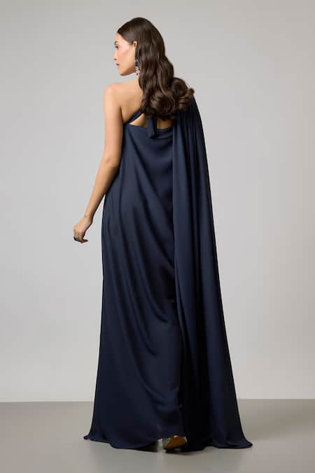 NA-KA One Shoulder Gathered Gown