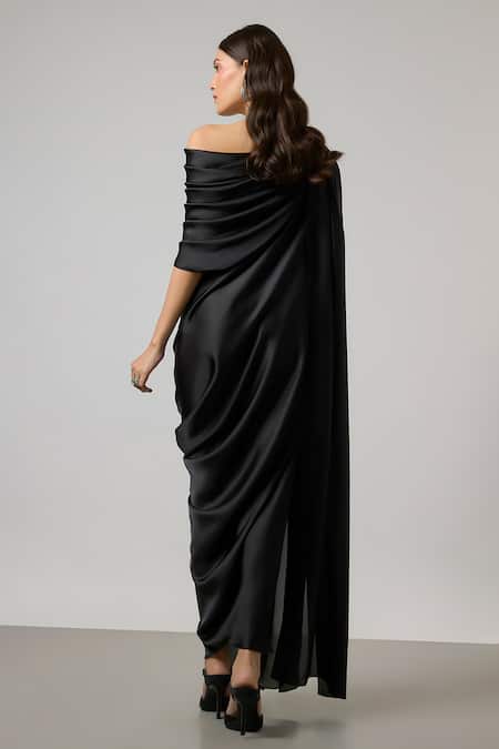 NA-KA Draped One Shoulder Gown