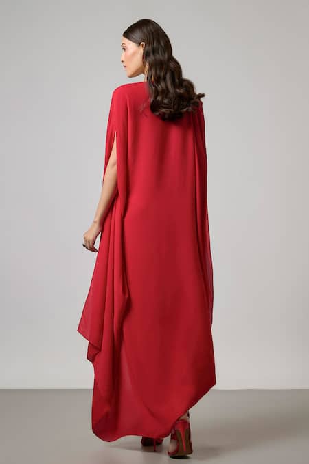 NA-KA Draped Double Georgette Gown