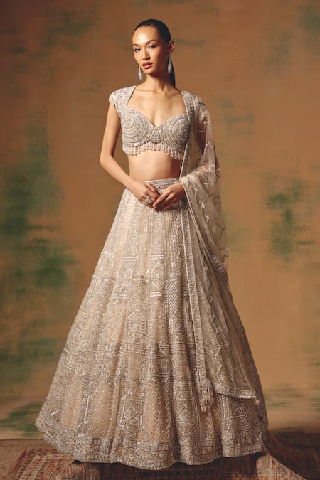 Basanti - Kapde Aur Koffee The Echo of Beige Lehenga Set