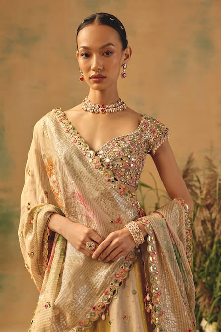 Buy Basanti - Kapde Aur Koffee Gold Tissue Sequins, Mirrors, Beads, Embroidery The Amaltas Lehenga Set Online at Aza Fashions Buy_Basanti - Kapde Aur Koffee_Gold Tissue Sequins, Mirrors, Beads, Embroidery The Amaltas Lehenga Set _Online_at_Aza_Fashions