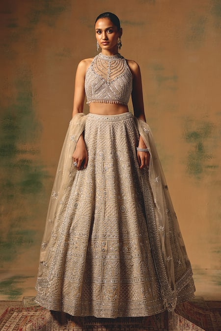 Basanti - Kapde Aur Koffee The Amber Dusk Lehenga Set