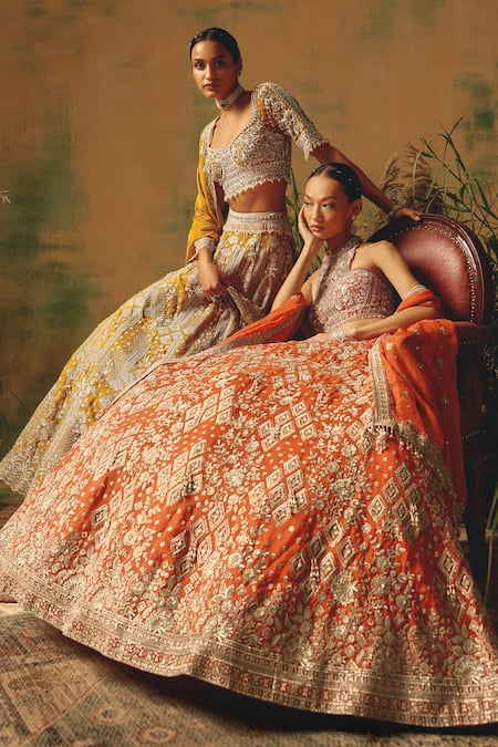 Buy Basanti - Kapde Aur Koffee Mustard Organza Sequins, Crystals, Beads, The Enchanted Citrine Lehenga Set Online at Aza Fashions Buy_Basanti - Kapde Aur Koffee_Mustard Organza Sequins, Crystals, Beads, The Enchanted Citrine Lehenga Set _Online_at_Aza_Fashions