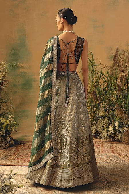 Basanti - Kapde Aur Koffee The Olive Blush Lehenga Set