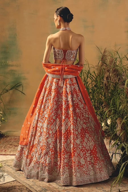 Basanti - Kapde Aur Koffee The Saffron Mirage Lehenga Set