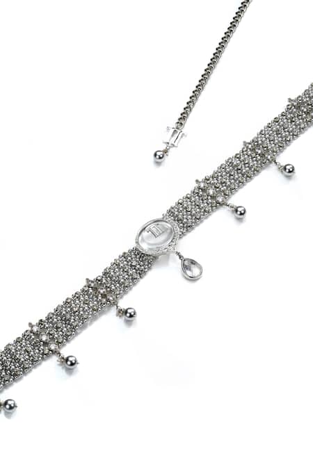 Tarun Tahiliani Jewelled Brooch Belt