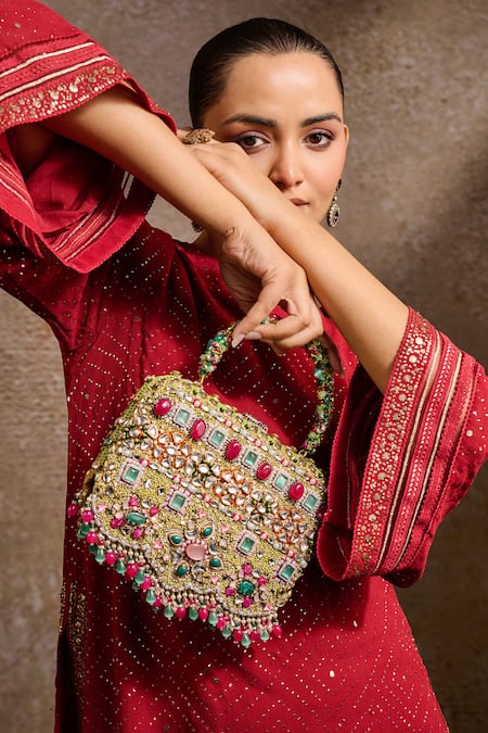 Tarun Tahiliani Hand Embroidered Clutch 