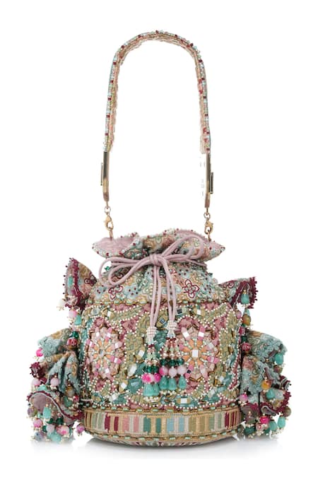 Tarun Tahiliani Mosaic Inspired Embroidered Potli Bag 