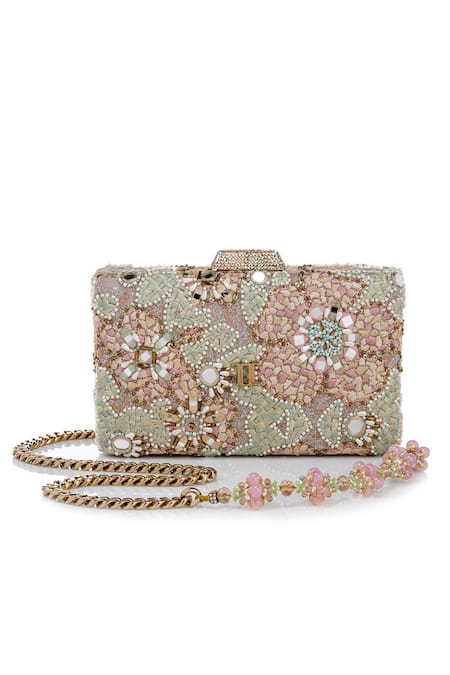 Tarun Tahiliani Mosaic Embroidered Sling Clutch Bag