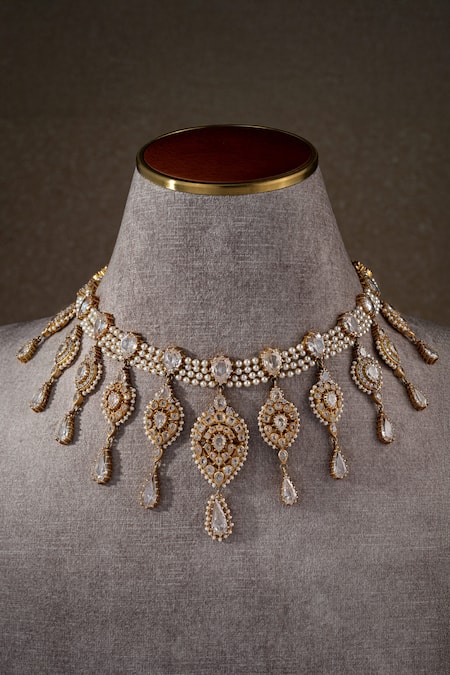 Tarun Tahiliani Ornate Floral Gulluband Necklace
