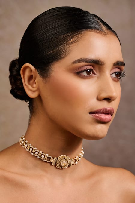 Tarun Tahiliani Zircon Embellished Sleek Choker