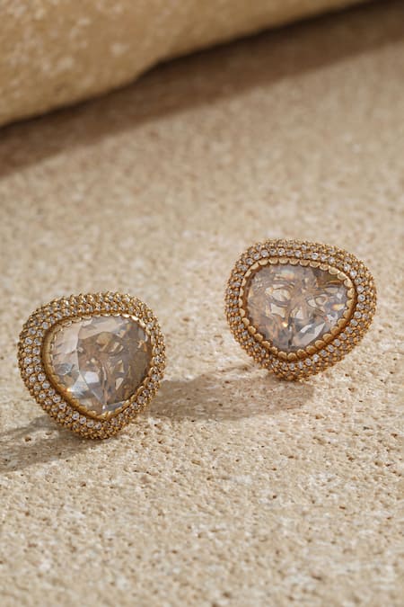 Tarun Tahiliani Zircon Embellished Stud Earrings
