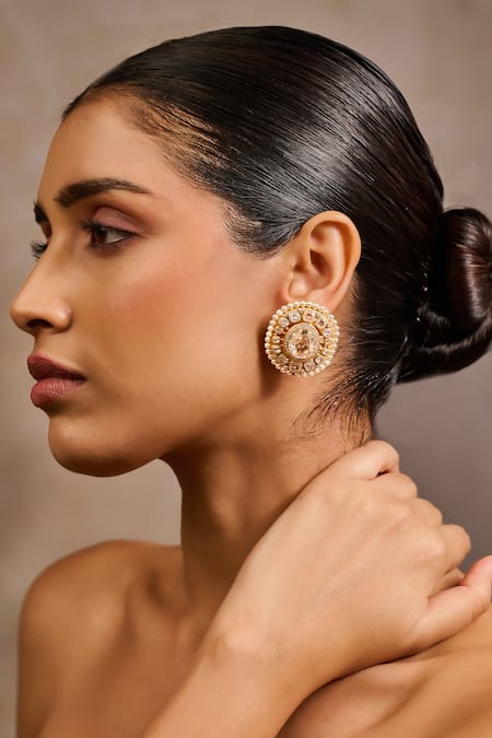 Tarun Tahiliani Handcrafted Embellished Stud Earrings