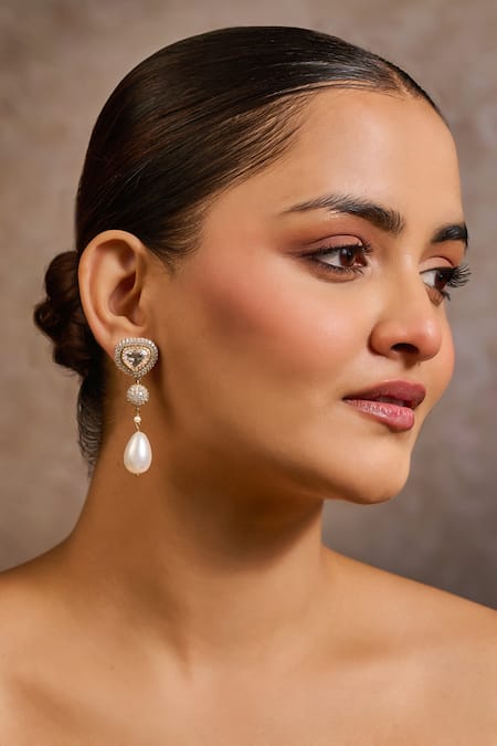 Tarun Tahiliani Handcrafted Embellished Long Earrings