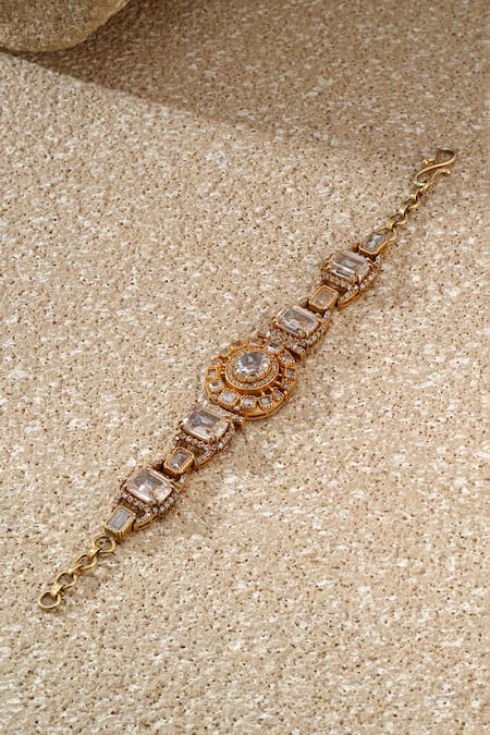 Tarun Tahiliani Oval Centric Embellished Bracelet