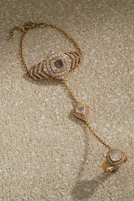 Tarun Tahiliani Zircon Embellished Hathphool 