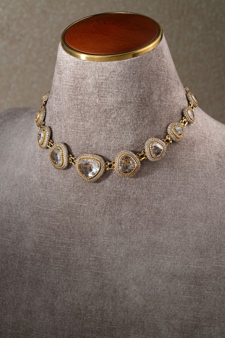 Tarun Tahiliani Swarovski Stone Studded Gulluband Choker