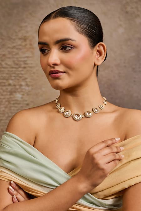Tarun Tahiliani Swarovski Stone Studded Gulluband Choker