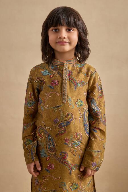 Buy Kalista Green Chanderi Embroidery Adhyan Paisley Print Kurta And Churidar Set Online at Aza Fashions Buy_Kalista_Green Chanderi Embroidery Adhyan Paisley Print Kurta And Churidar Set _Online_at_Aza_Fashions