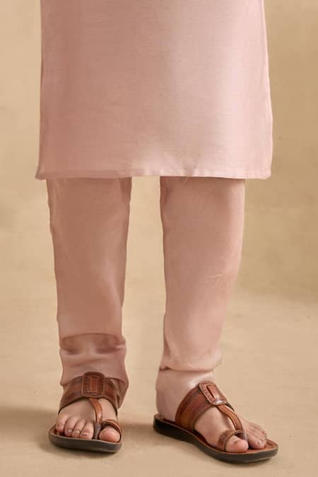 Kalista Beige Chanderi Embroidery Ishvik Bundi Kurta Set Online at Aza Fashions Kalista_Beige Chanderi Embroidery Ishvik Bundi Kurta Set _Online_at_Aza_Fashions