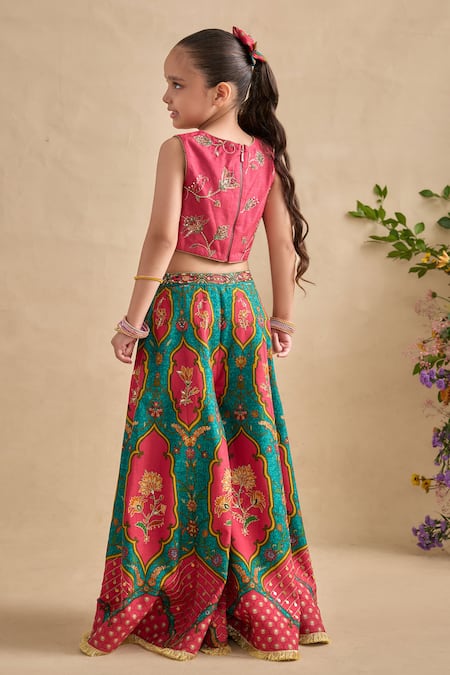 Kalista Urja Floral Embroidered Sharara Blouse Set 