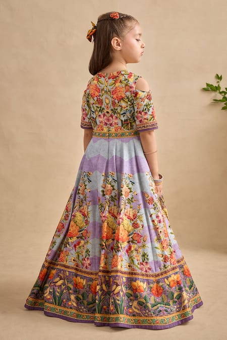 Kalista Zareen Floral Printed Anarkali With Dupatta 