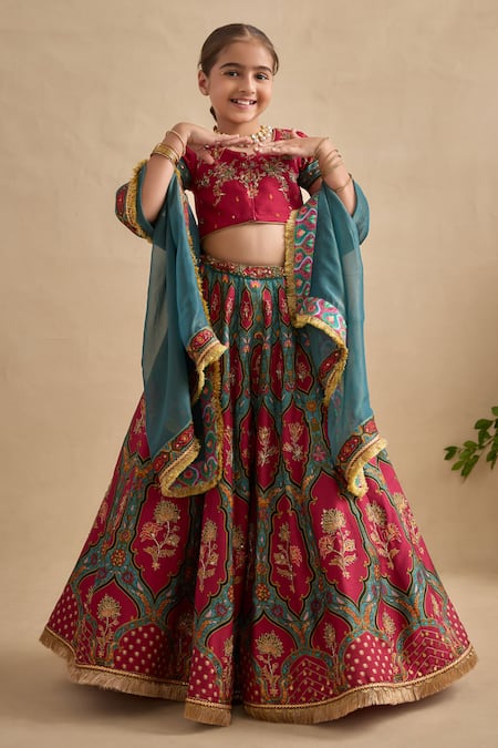 Kalista Shazia Printed Lehenga Blouse Set 