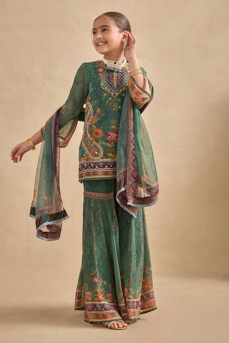 Kalista Maahi Printed Kurta Gharara Set