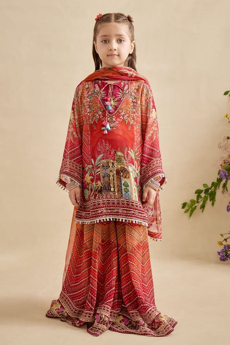 Kalista Printed Falak Kurta Gharara Set