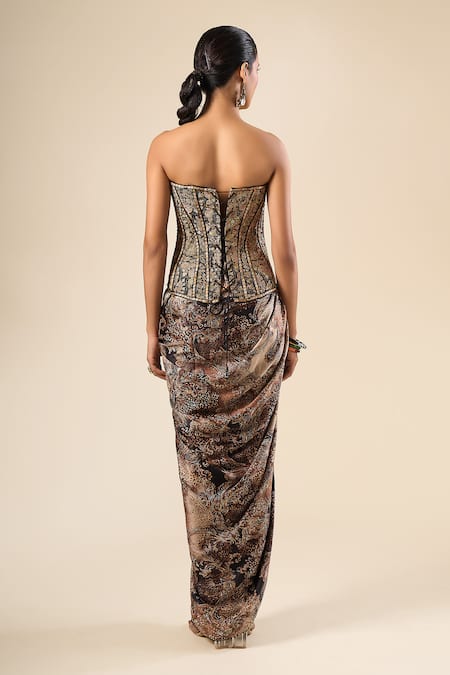 Tarun Tahiliani Floral Embroidered Corset 