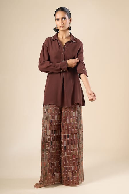 Tarun Tahiliani Back Tie-up Shirt 