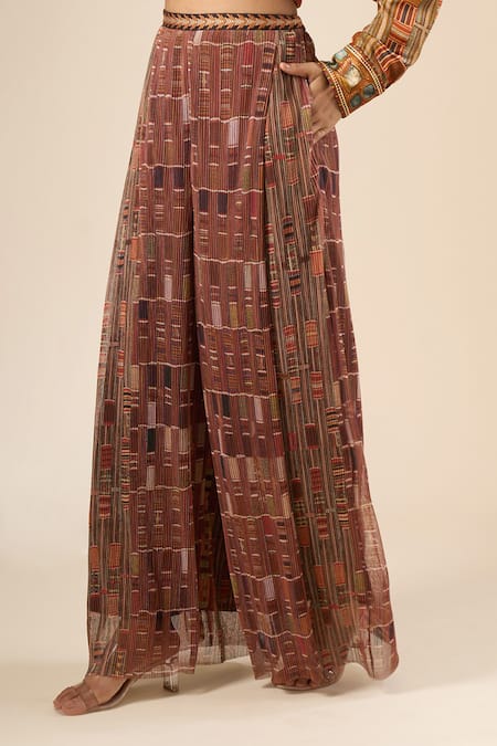 Tarun Tahiliani Geometric Print Palazzo 