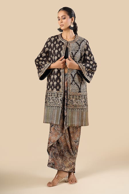 Tarun Tahiliani Embroidered Long Jacket 