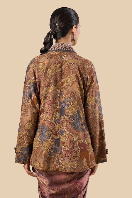 Tarun Tahiliani Printed Peplum Jacket 