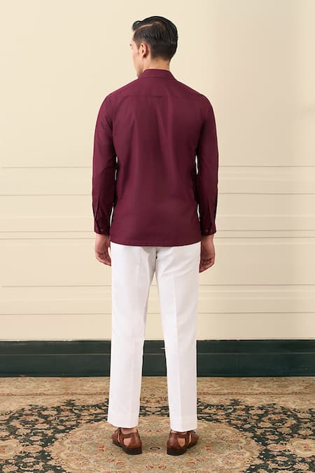 Gargee Designers Floral & Geometric Embroidered Shirt