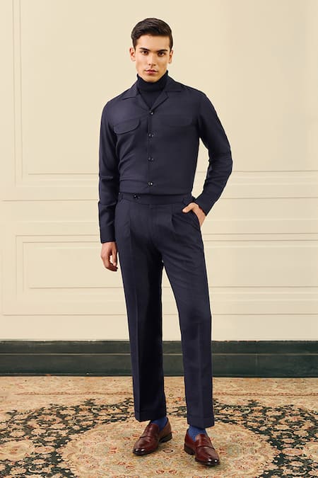 Gargee Designers Flannel Shirt & Pleated Pant Set