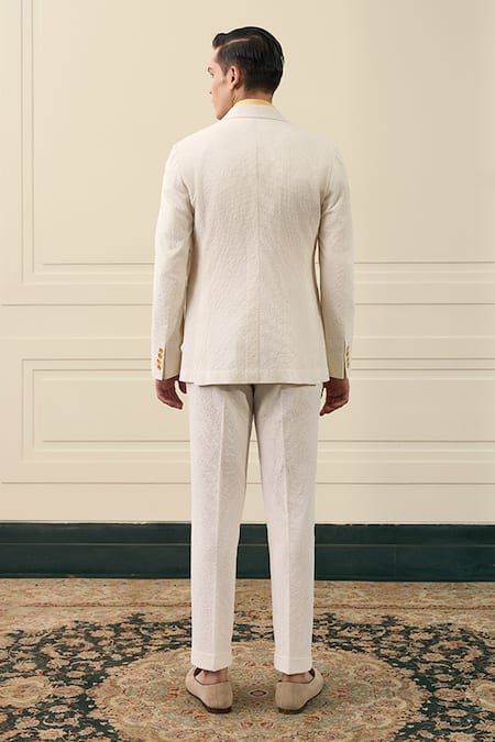 Gargee Designers Seersucker Textured Coat & Pant Set