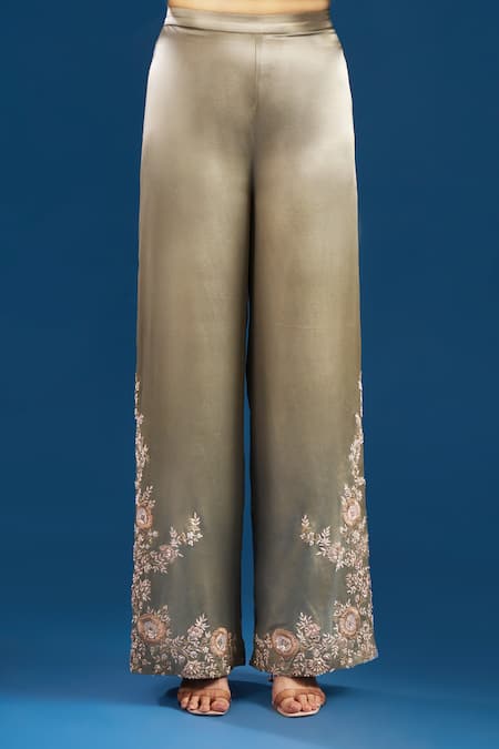 Anamika Khanna Green Embroidery, Beads, Pearls, Sequins Blazer With Pant at Aza Fashions Anamika Khanna_Green Embroidery, Beads, Pearls, Sequins Blazer With Pant _at_Aza_Fashions