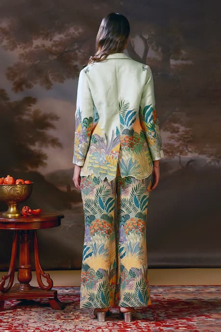 Soup By Sougat Paul Tropical Print Blazer & Pant Set