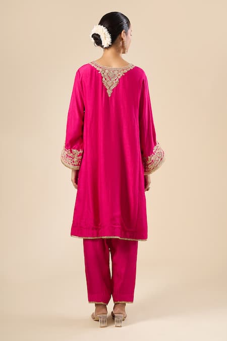 Sheetal Batra Yoke Embroidered Kurta & Pant Set 