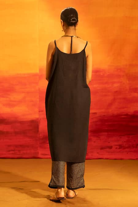 Banana Labs Geometric Striped Kaftan Palazzo Set  