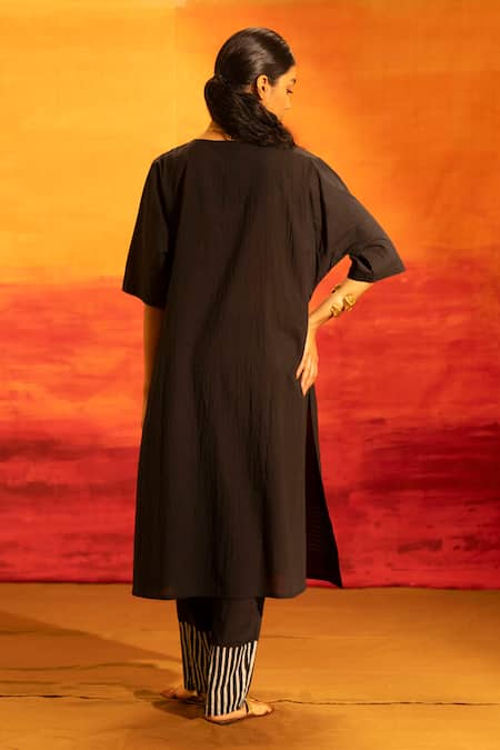 Banana Labs Striped Patchwork Kurta Palazzo Set 