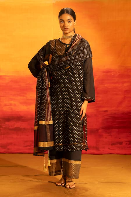 Banana Labs Polka Dot Kurta Palazzo Set  